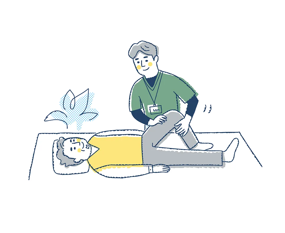 治療シーンのイラスト